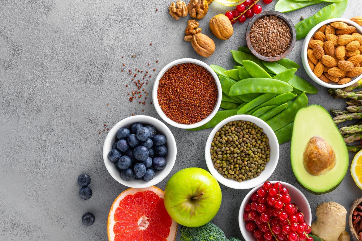 Healthy food background